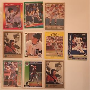 Travis Fryman baseball cards lot of 10 including 1 with error